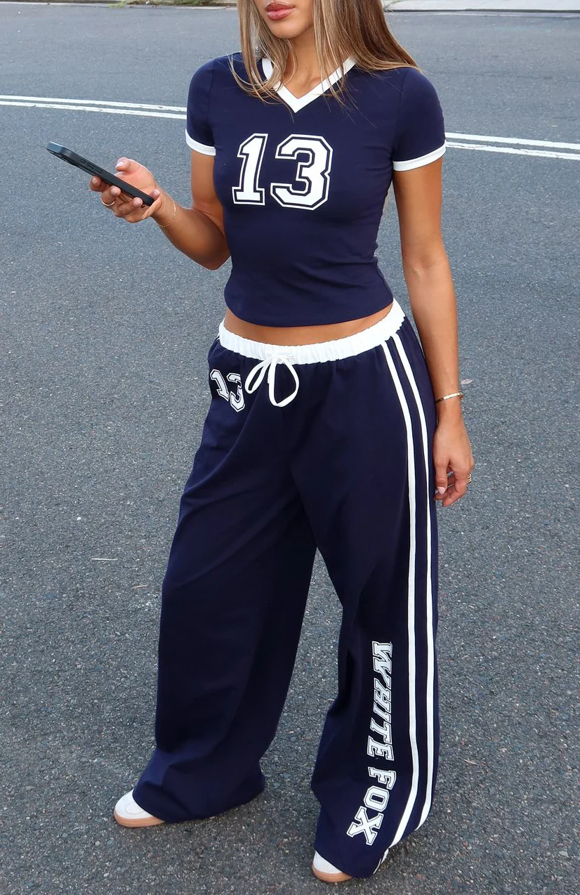 Trying Too Hard Track Pants Dark Navy