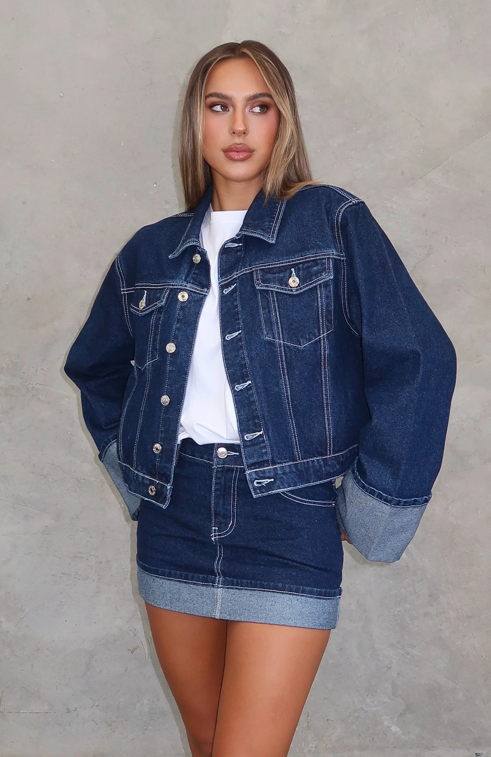 Charlotte Denim Jacket Dark Indigo Wash