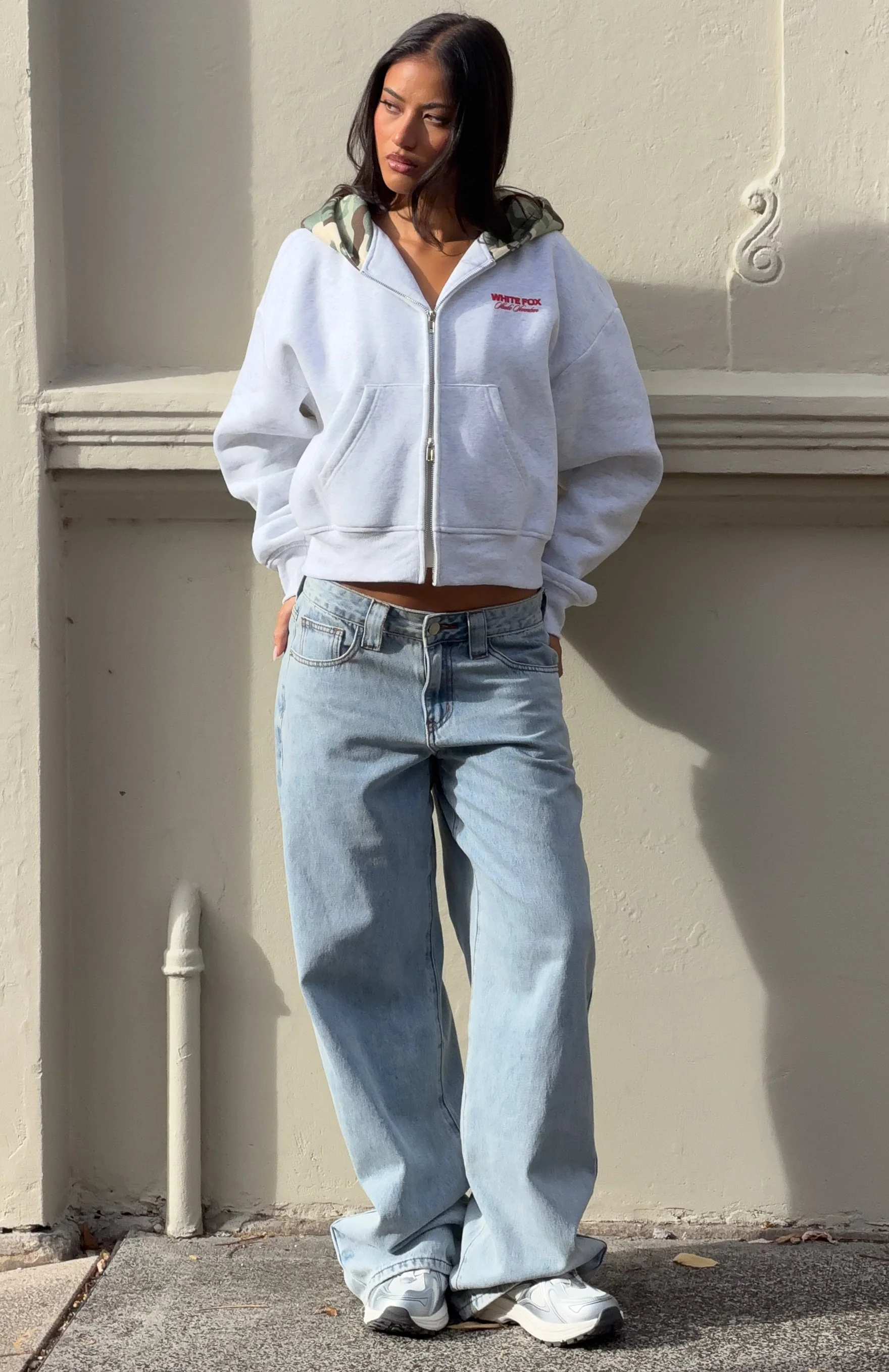Studio 17 Winona Boxy Zip Front Hoodie Grey Marle - Image 8