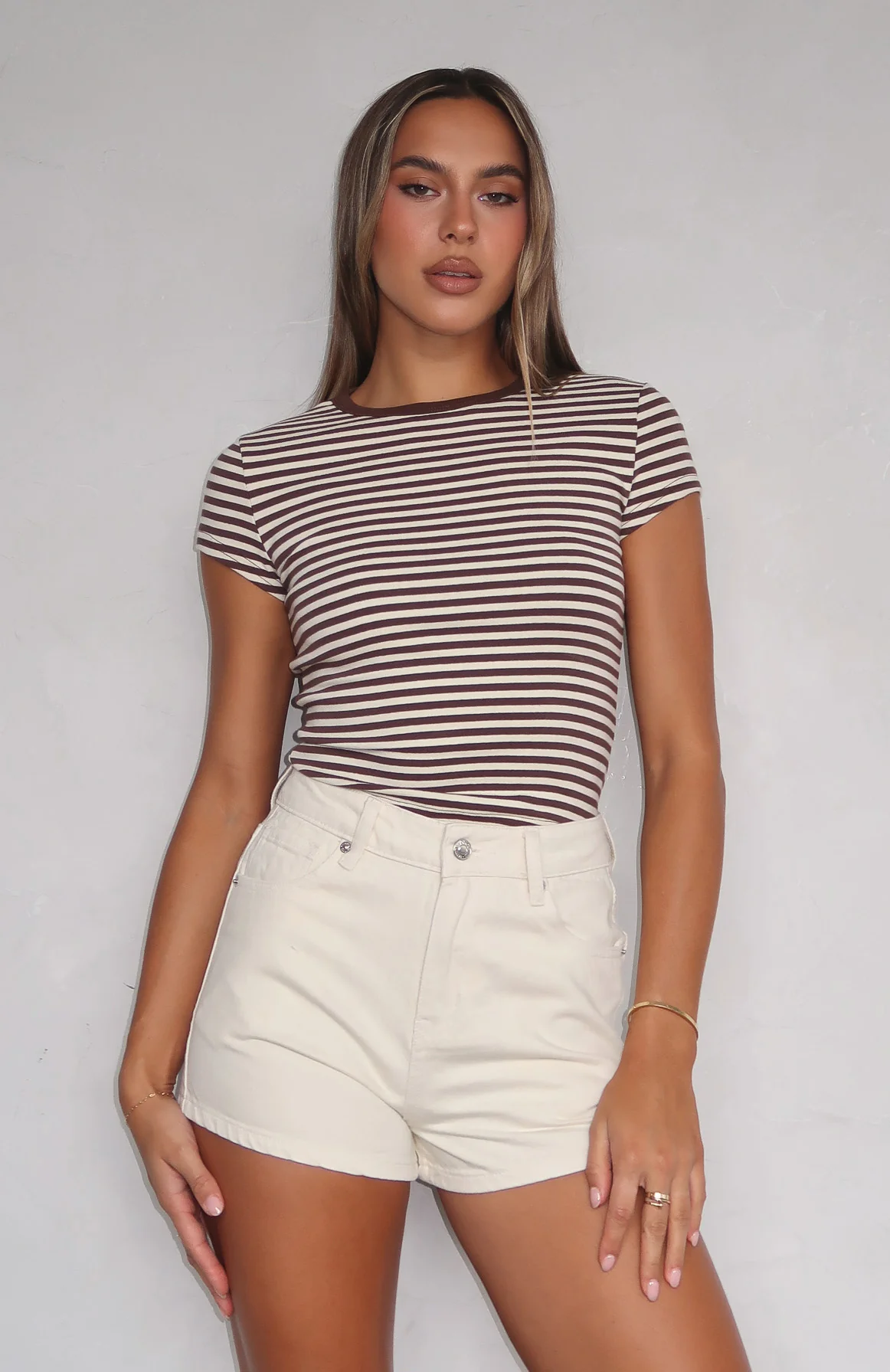 Emerson Denim Shorts Cream Wash